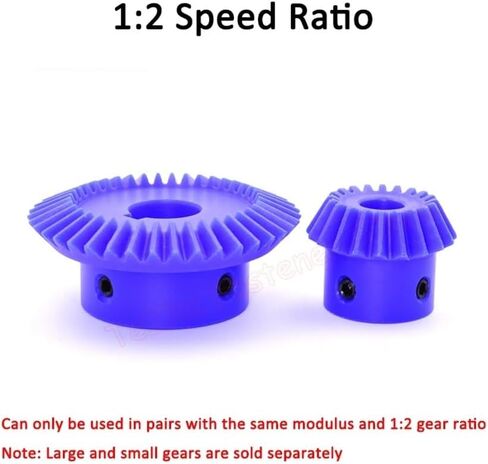 1pc 1: 2 1M نايلون ترس باسر 15 30 20 40 تجويف الأسنان 5 6 8 10 12 ملم 1 معامل ترس 90 درجة بزاوية تروس البلاستيك (15 أسنان (تجويف 6 مم)) in Kuwait