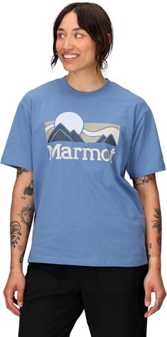 Marmot Women's Coastal Sleeve Shirt-رسومات مطبوعة على الشاشة على مزيج من القطن الناعم والتنفس والصديق للبيئة/بولي in Saudi Arabia