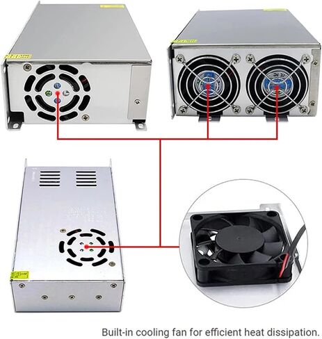 5V 12V 24V 36V 48V إمدادات الطاقة AC عالية الجهد إلى DC محولات الجهد المنخفض المرفقة مستلزمات الطاقة الإسكان الألومنيوم (DC 36V ، 1000W) in Saudi Arabia