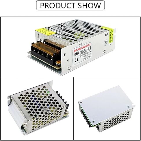 100-240V AC to DC 5V 8A 40W Converter Switch Mode Power Supply LED Lighting Transformer Drive Adapter DC5V AC/DC-Enclosed SMPS in Saudi Arabia