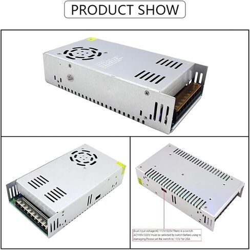 110/220V AC to DC 12V 40A 480W Converter Switch Mode Power Supply LED Lighting Transformer Drive Adapter AC/DC-Enclosed SMPS in Saudi Arabia