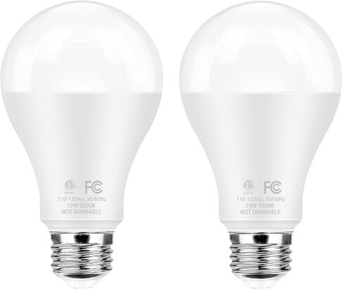 مصابيح مصباح LED مشرقة فائقة ، 150 واط مكافئة ، 5000 كيلو أبيض ضوء النهار ، 2600 لومين مرتفع ، قاعدة E26 ، غير قابلة للتجويف ، A21 19W مصابيح LED بيضاء مشرقة كفاءة في الطاقة لشرفة المكاتب المنزلية ، 6 حزم in Kuwait