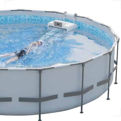 Swimming Pool Current Machine, Hanging Water Wave Maker for Swimming Training/Fitness/Relaxation, High Flow Swim Current Generator, Applicable to Frame Above Ground Pools, 110V/60Hz in Saudi Arabia