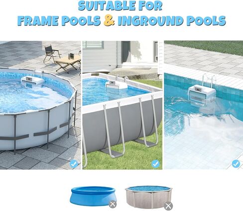 Swimming Pool Current Machine, Hanging Water Wave Maker for Swimming Training/Fitness/Relaxation, High Flow Swim Current Generator, Applicable to Frame Above Ground Pools, 110V/60Hz in Saudi Arabia