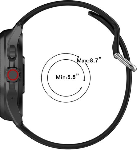 حزام أسود e ecsem متوافق مع Itouch Air 4 & Itouch Air 3 (44mm) Silicone Sport Sport Quick Freexband in Saudi Arabia