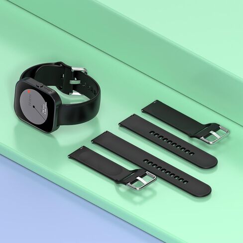 حزام أسود e ecsem متوافق مع Itouch Air 4 & Itouch Air 3 (44mm) Silicone Sport Sport Quick Freexband in Saudi Arabia