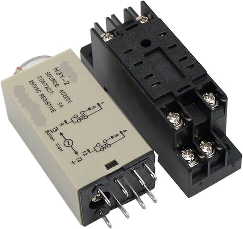 1SET RELAY H3Y-2 Small 8-Pin DC12V24VAC220V TIMER SWITCH 1S 3S 5S 60S 5M 10M 30M 60M (DC 24V ، H3Y-2 30minute) in Saudi Arabia