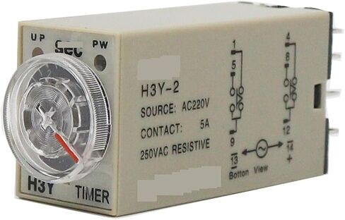 1SET RELAY H3Y-2 Small 8-Pin DC12V24VAC220V TIMER SWITCH 1S 3S 5S 60S 5M 10M 30M 60M (DC 24V ، H3Y-2 30minute) in Saudi Arabia