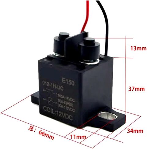 150A Strong Magnetic arc extinguishing Automotive DC high Voltage electromagnetic Relay DC12V24V48V60V72V Motor Load 150A contac(E150-48V) in Saudi Arabia