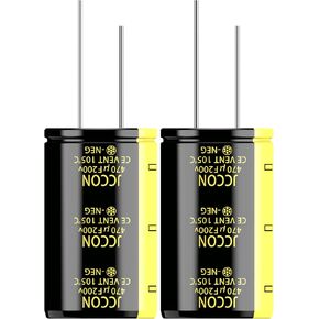 2-pack 200v 470uf جودة الجودة المنخفضة ESR electrolytics 22x37mm (0.87x1.46in) ، 200Volt 470MFD CAPS عالية التردد مع أداء فائق in Kuwait