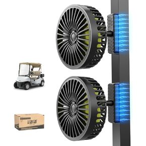 Universal Fan with Magnetic Bracket, 3 Speed Settings USB Powered Fan for Office Car Golf Cart with Magnetic Bracket (2 Sets) in Saudi Arabia