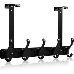Bersite Innovative Auto-Locking Door Thickness Coat Hook, Rust-Resistant, Scratch-Proof Multi-Functional Hanger with Sea Eagle Design (White) in Saudi Arabia