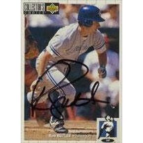 Rob Butler Toronto Jays 1994 Upper Deck Collector's Choice Autographed Card. This item comes with a certificate of authenticity from Autograph-Sports. Autographed - MLB Autographed Baseball Cards in Saudi Arabia