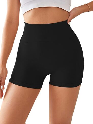 HOW'ON Women's High Waist Seamless Workout Shorts Gym Pilates Yoga Running Athletic Short in Saudi Arabia