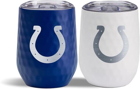 شركة الذاكرة مرخصة رسميًا من NFL 2-pack 12oz من الفولاذ المقاوم للصدأ غير القابل للصدأ النبيذ الخافتة. in Kuwait