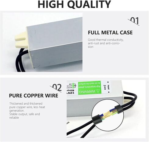 Lighting Transformer 90-250V AC to DC 12V 15W 1.25A LED Driver Adapter Aluminum IP67 Outdoor Waterproof Switching Power Supply in Saudi Arabia