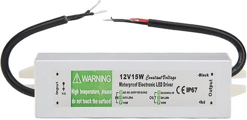 Lighting Transformer 90-250V AC to DC 12V 15W 1.25A LED Driver Adapter Aluminum IP67 Outdoor Waterproof Switching Power Supply in Saudi Arabia
