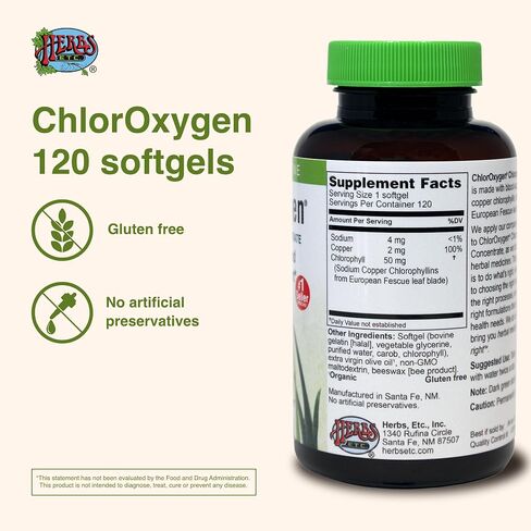 Chloroxygen® Chlorophyll Concentrate: 60-Count Bottle of Softgels in Kuwait