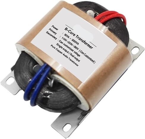 20W R-CORE TRANSPLER DUAL OUTPUT 12V-0-12V 15V 18V 24V 110V محول مضخم الأسلاك النحاسية النقي 220V 110V (الإدخال 220V ، الجهد الخاص) in Saudi Arabia