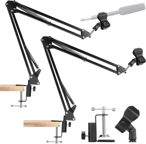 Leinuosen 2 PCS Boom Mic Arm Desk Microphone حامل مع 3/8 " in Kuwait