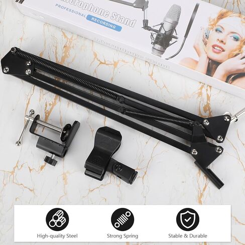 Leinuosen 2 PCS Boom Mic Arm Desk Microphone حامل مع 3/8 " in Kuwait