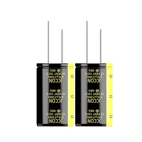 2-pack 200v 470uf جودة الجودة المنخفضة ESR electrolytics 22x37mm (0.87x1.46in) ، 200Volt 470MFD CAPS عالية التردد مع أداء فائق in Kuwait