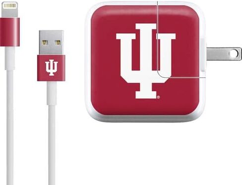 Skinit Decal بشرة أخرى متوافقة مع iPad Charger (10W USB) - تصميم شعار جامعة إنديانا المرخصة رسميًا in Saudi Arabia
