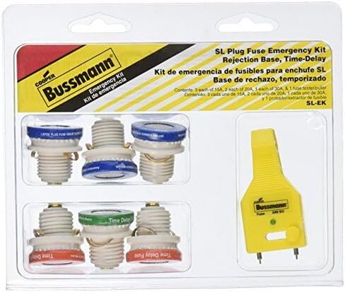 Bussmann SL-EK SL Fuse Assortment Contains 3 Ea. SL-15, 2 Ea. SL-20 And 1 Ea. SL-30 And 1 Fuse Tester, 6-Pack plus Tester by Bussmann in Saudi Arabia