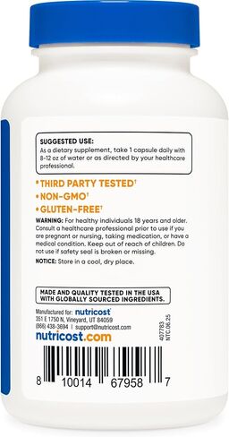 Nutricost Yohimbine HCl 5mg, 120 Capsules - Gluten Free and Non-GMO in Kuwait
