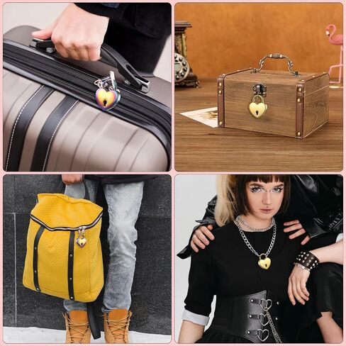 2 Pcs Heart Lock, Diary Lock and Key Set Cute Lock Metal Heart Padlock, for Locker Diary Book Jewelry Box Luggage in Saudi Arabia