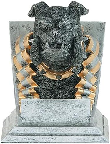 عقد العقد جوائز Bulldog Mascot Trophy - طوله 4 بوصات | جائزة Bulldog المحفورة والفضة والذهب - تخصيص الآن in Saudi Arabia