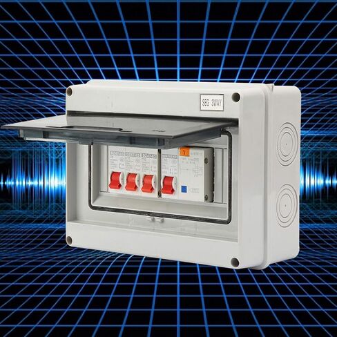 مربع توزيع كهربائي IP65 مع 63A RCD و 3 MCBS (6A+16A+32A) - لوحة قاطع الدائرة في الهواء الطلق لورش الشاحنات Caravans - DIN Rail Mount in Saudi Arabia