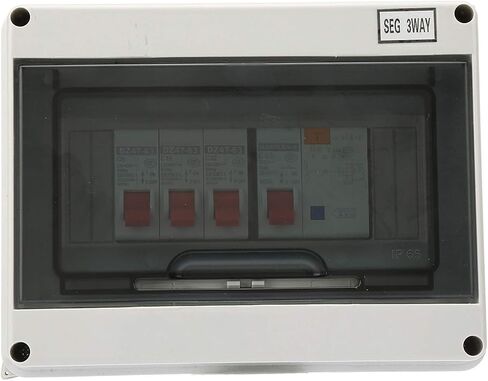 مربع توزيع كهربائي IP65 مع 63A RCD و 3 MCBS (6A+16A+32A) - لوحة قاطع الدائرة في الهواء الطلق لورش الشاحنات Caravans - DIN Rail Mount in Saudi Arabia