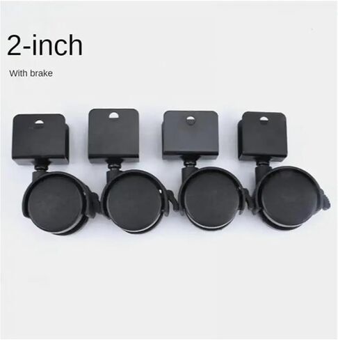 2 بوصة على شكل شريف على شكل U Universal Wheel Furniture Chair Caster 4pcs (مع الفرامل ، 25 ملم) in Saudi Arabia