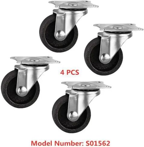 4pcs عجلات 1.5 بوصة الحديد الزهر قطرها 4 سم كل زاوية ارتفاع أثاث 5 سم in Saudi Arabia
