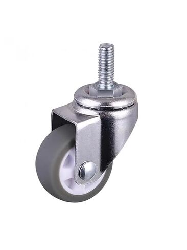 4pcs عجلات 1 بوصة رمادية TPE المسمار العجلات ، M6 عجلة صامتة قطرها 25 ملم العجلة العالمية in Kuwait