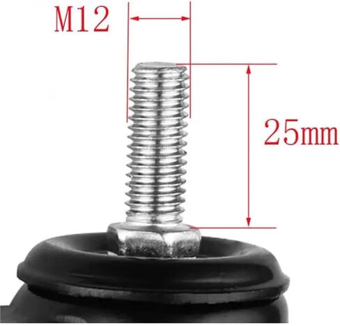 عجلات 4pcs 2 بوصة 2 بوصة الحفر المسمار العجلات M12 متحركة المعدات الطبية العجلة الشاملة in Saudi Arabia