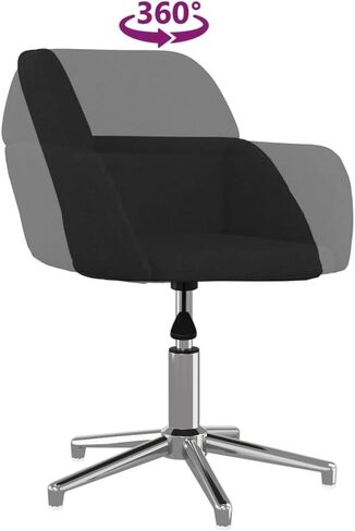 Swivel Dining Chairs, Modern Black Kitchen Chairs Set, Padded Room Table Seating, Mid Century Furniture (2 pcs) in Kuwait