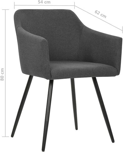Cream Dining Chairs Set of 2, Fabric Polyester Metal Room Furniture Table Kitchen Modern in Saudi Arabia