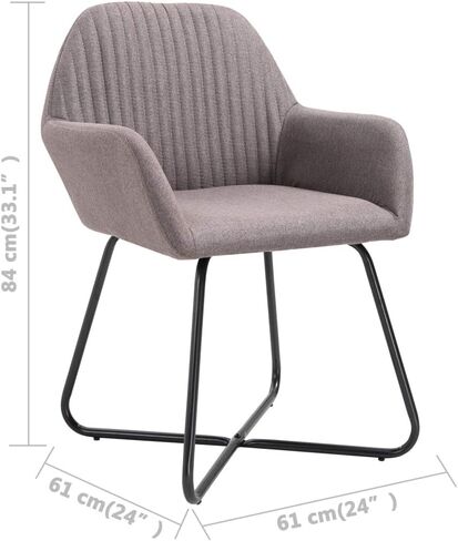 Dining Chair Set of 6 Yellow Fabric Modern Furniture, Living, Kitchen Room, Dining Chairs, Powder-Coated Steel Table in Kuwait