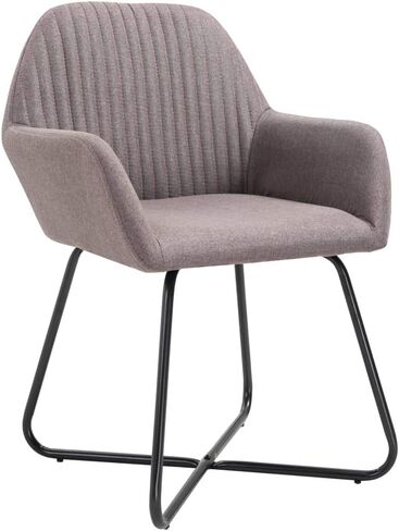 Dining Chair Set of 6 Yellow Fabric Modern Furniture, Living, Kitchen Room, Dining Chairs, Powder-Coated Steel Table in Kuwait