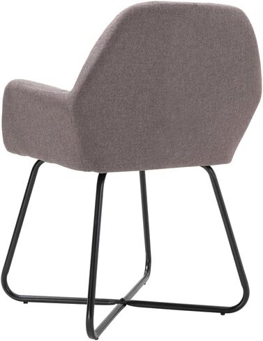 Dining Chair Set of 6 Yellow Fabric Modern Furniture, Living, Kitchen Room, Dining Chairs, Powder-Coated Steel Table in Kuwait