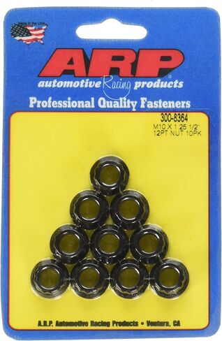 ARP 300-8364 12-Point 10mm x 1.25 Nut - 10 Piece in Saudi Arabia