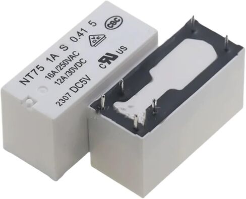 10pcs NT75-1A-S-0.41-5 DC5V DC12V DC24V 16A 6PIN RELAY (NT75-1A-S-0.41-5 12V) in Saudi Arabia