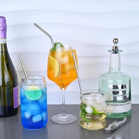 Bartender Cocktail Mixing Kit, Silver Barware Set, Professional Bar Tools with Bottle Opener and Shaker in Saudi Arabia