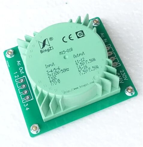 M15 Series 15W محول حلقة الختم مع لوحة التثبيت PCB مزدوجة 7.5V 9V 12V (بدون ثنائي الفينيل متعدد الكلور ، 9V) in Saudi Arabia