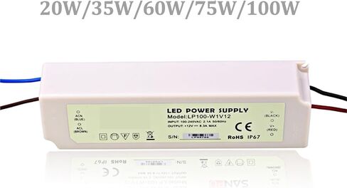 LED Power Supply Driver Inport AC100-240V Voltage DC12V 24V Light Transformer 20W 35W 65W 100W (20W 0.8A 24V) in Kuwait