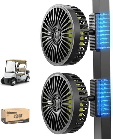 Universal Fan with Magnetic Bracket, 3 Speed Settings USB Powered Fan for Office Car Golf Cart with Magnetic Bracket (2 Sets) in Saudi Arabia