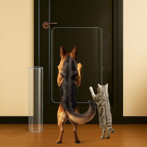 Dog Door Scratch Protector 2-Pack 16 x 30’’ Customizable Transparent PVC Film, Anti-Scratch Guard for Doors & Trim, Damage Proof Protection in Saudi Arabia
