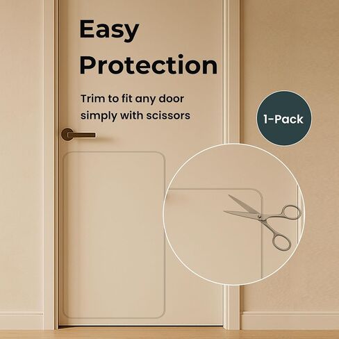 Dog Door Scratch Protector 2-Pack 16 x 30’’ Customizable Transparent PVC Film, Anti-Scratch Guard for Doors & Trim, Damage Proof Protection in Saudi Arabia